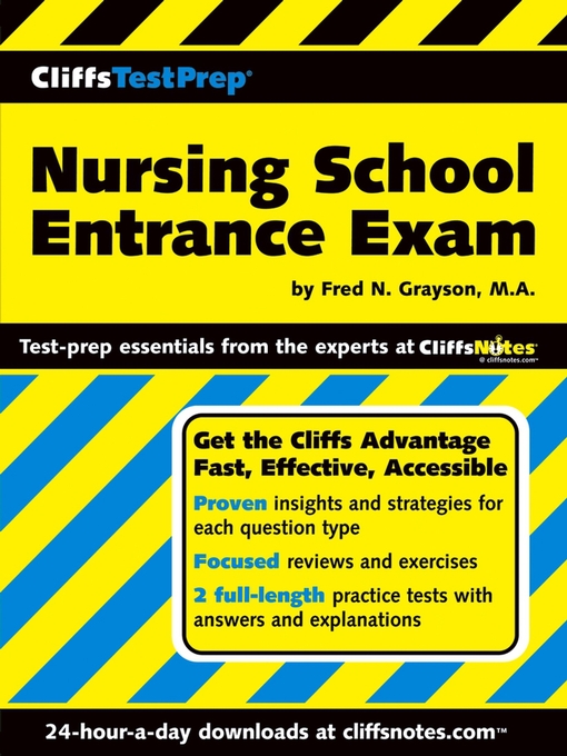 Title details for CliffsTestPrep Nursing School Entrance Exam by Fred N. Grayson - Available